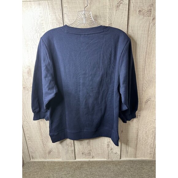 Essentials Womens Navy Blue Sweatshirt Size Medium - Picture 2 of 7